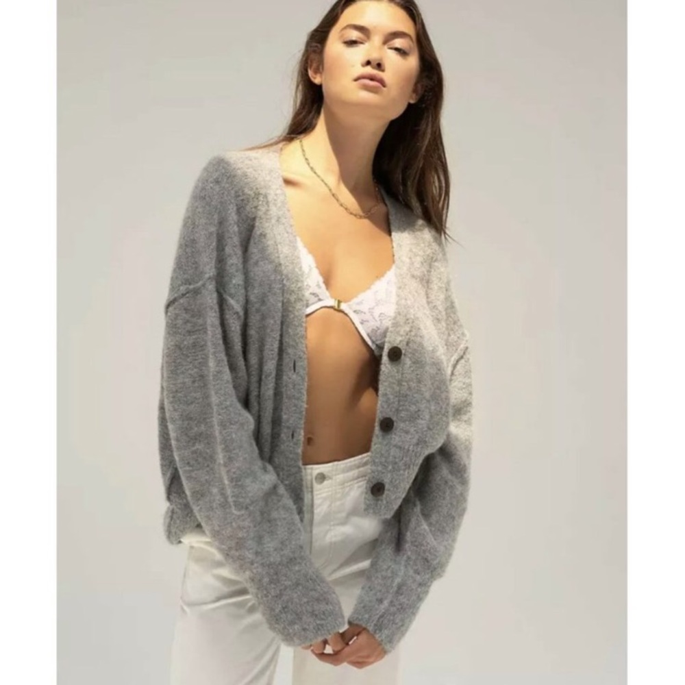 Free People • Eclair Alpaca Crop Cardigan Sweater